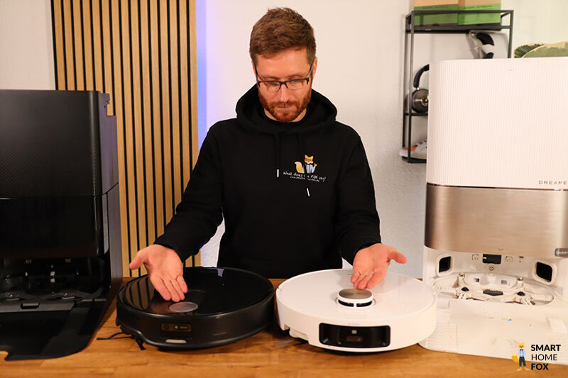 Roborock QRevo Slim StarSight System und Dreame X40 Ultra Laserturm im Vergleich